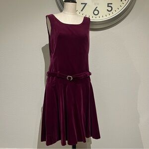 Vintage Deep Purple Sleeveless Mini Dress